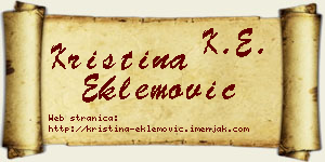 Kristina Eklemović vizit kartica